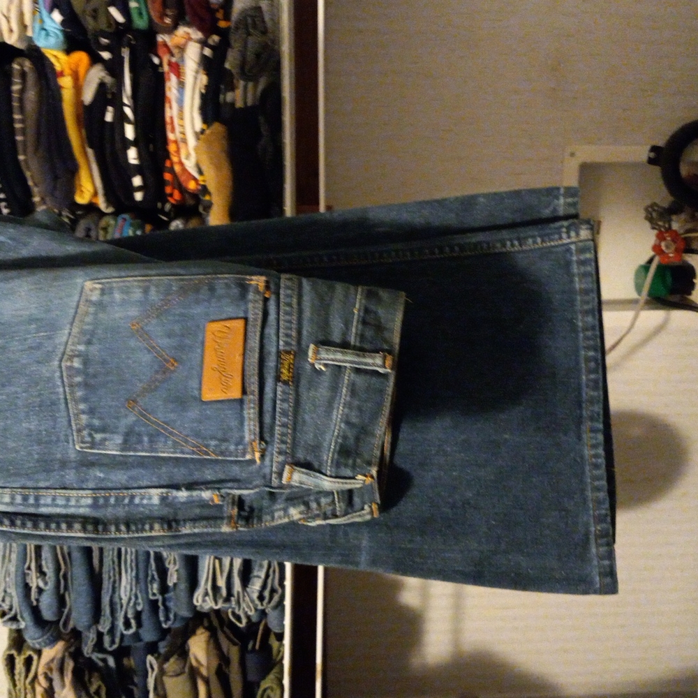 Mid 1970s Wrangler Big Bell Bottom Hippie Jeans